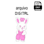 Vetor gargantilha coelho páscoa